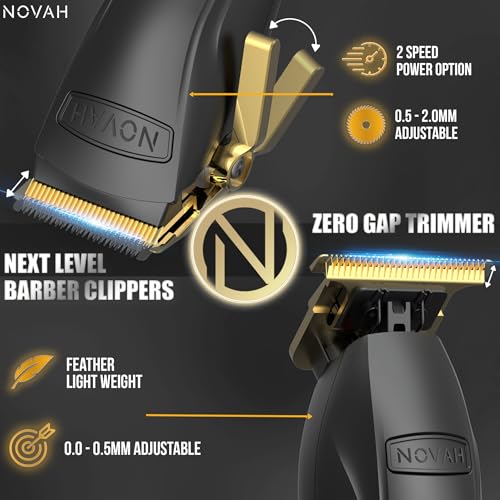 Professional Gold Cordless Hair Clippers for Men