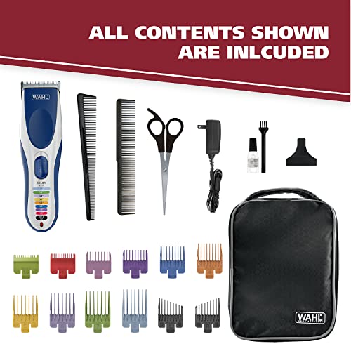 Color Pro Cordless Hair Clipper & Trimmer with Guide Combs