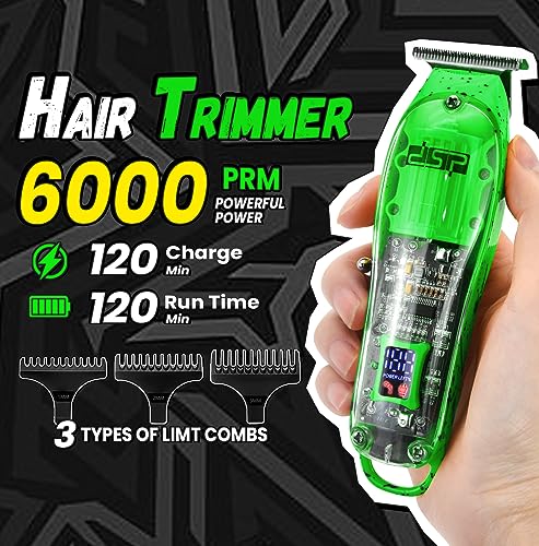 Professional Barber Set for Men: Hair Clipper, Trimmer, and Beard Shaver Kit